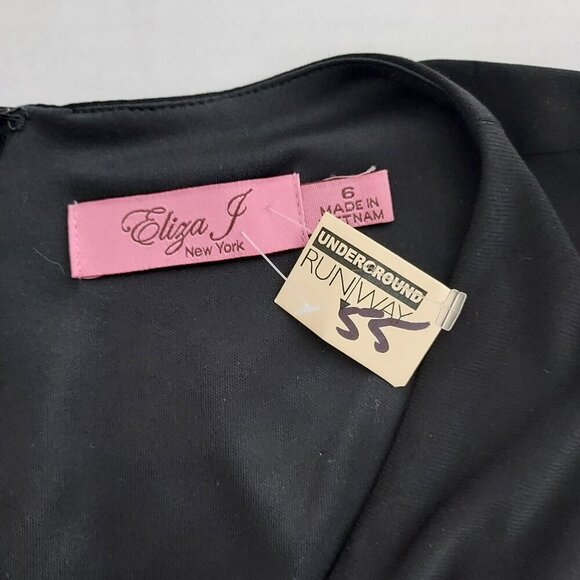Eliza J New York Black Embellished Formal Dress Size 6 - Picture 8 of 11